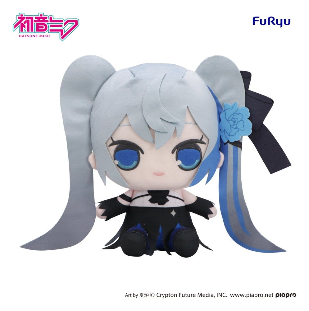 Hatsune Miku Kyurumaru Big Plush Figure Blue Rose 28 cm [1]