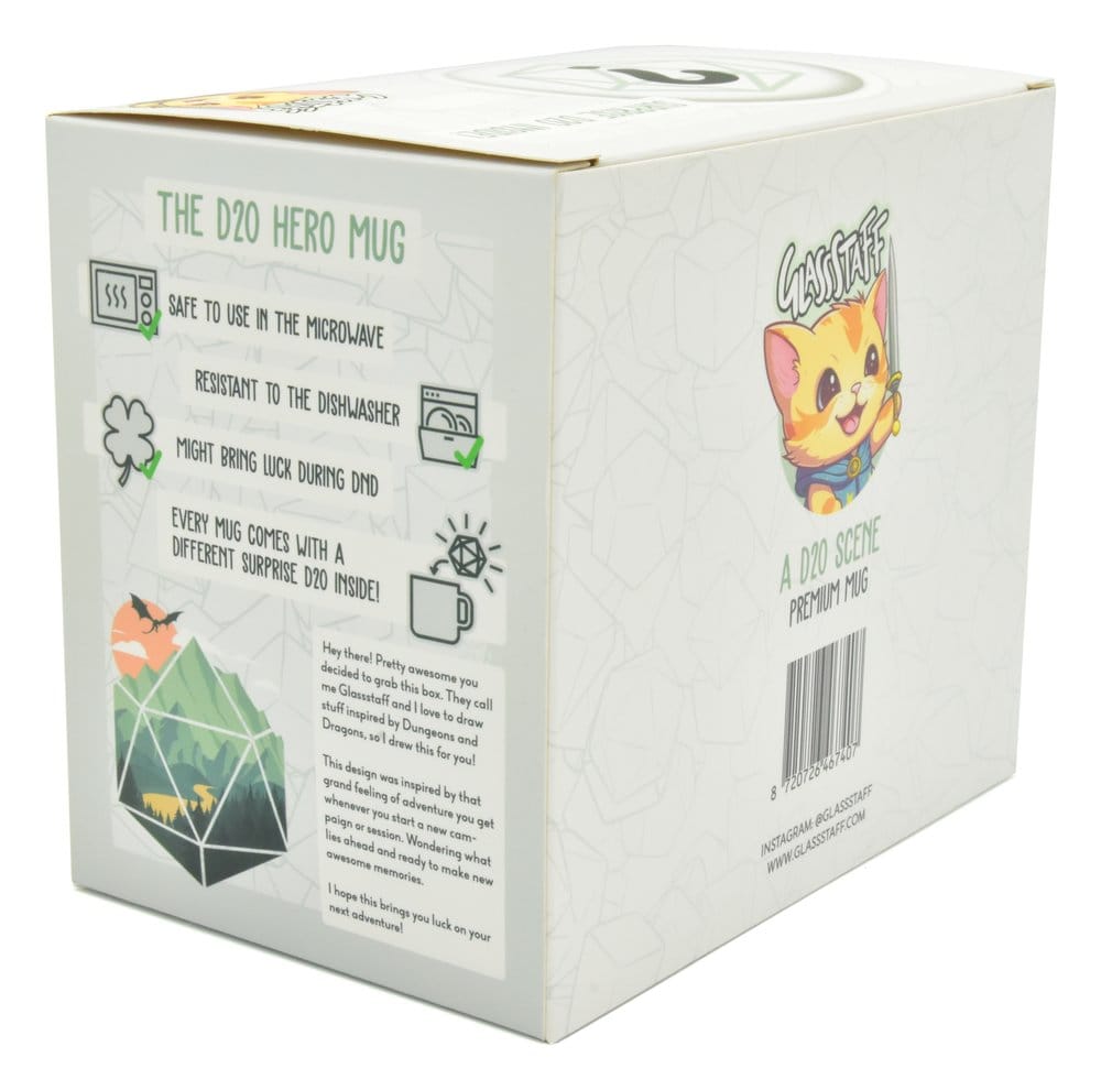 Glassstaff Gift Set Mug & Dice D20 A D20 Scene [1]