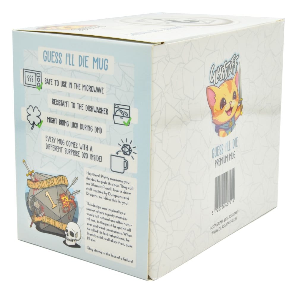 Glassstaff Gift Set Mug & Dice D20 Guess I'll Die [1]
