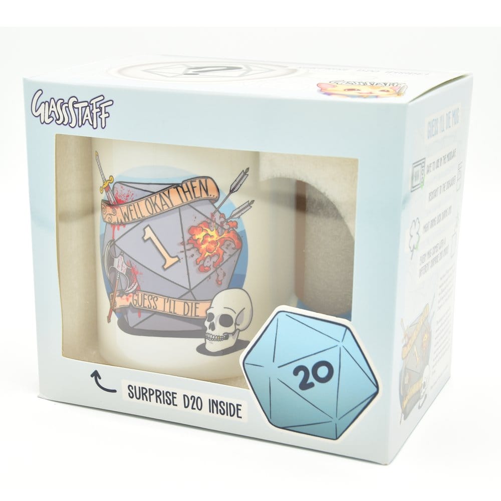 Glassstaff Gift Set Mug & Dice D20 Guess I'll Die [2]