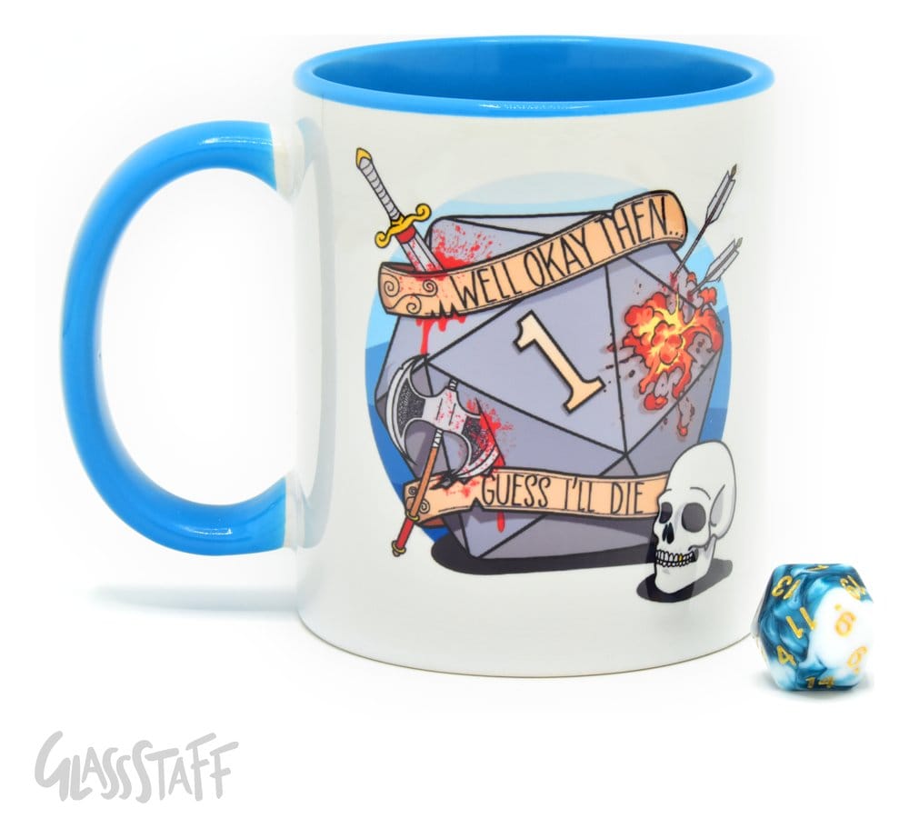 Glassstaff Gift Set Mug & Dice D20 Guess I'll Die [3]