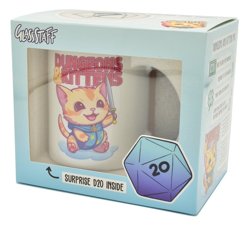 Glassstaff Gift Set Mug & Dice D20 Dungeons & Kittens [2]