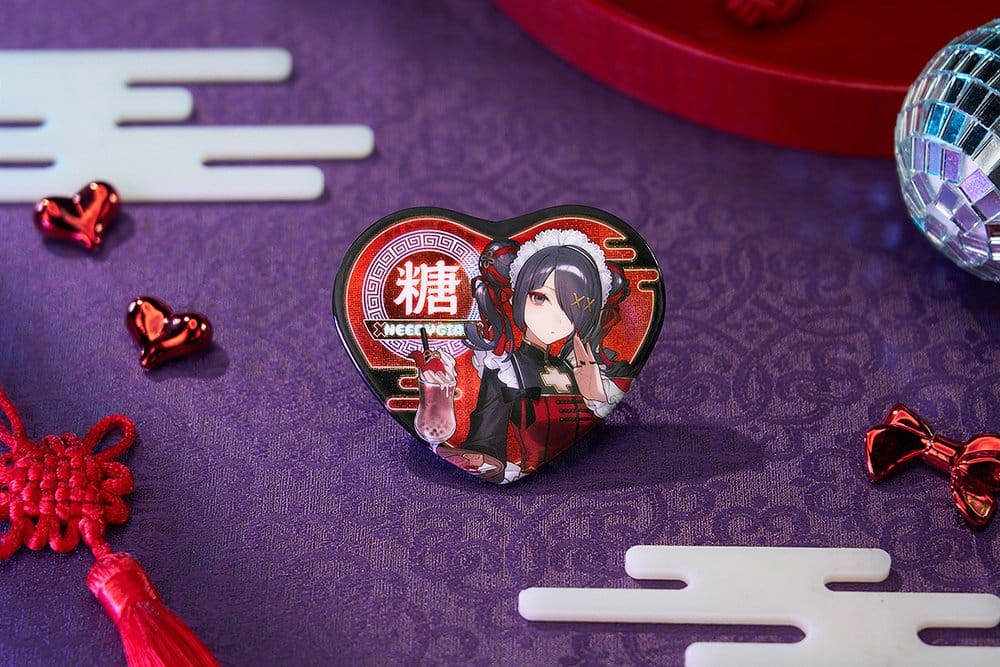 Needy Streamer Overload Needy Streamer Chinese Restaurant Series Heart-Shaped Pinback Button Ame [1]