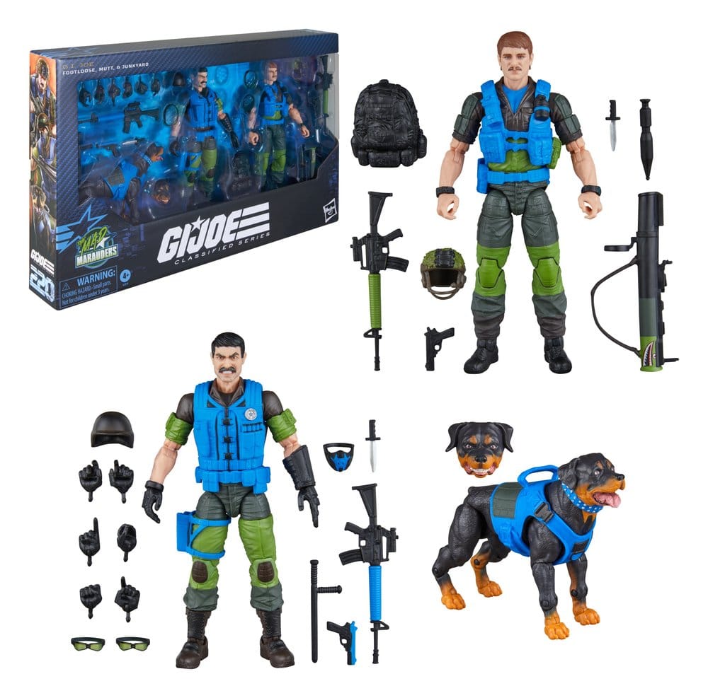 G.I. Joe Classified Series Action Figure 3-Pack #220 Mad Marauders: Footloose & Mutt & Junkyard 15 cm [1]