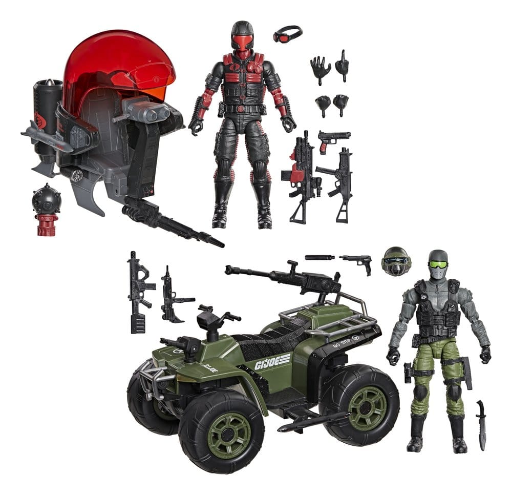 G.I. Joe Classified Series Action Figure & Vehicle Set Snake Eyes & Varmint ATV vs. Stealth Viper & Cobra Stealth Flight Pod (Trubble Bubble) 15 cm [3]