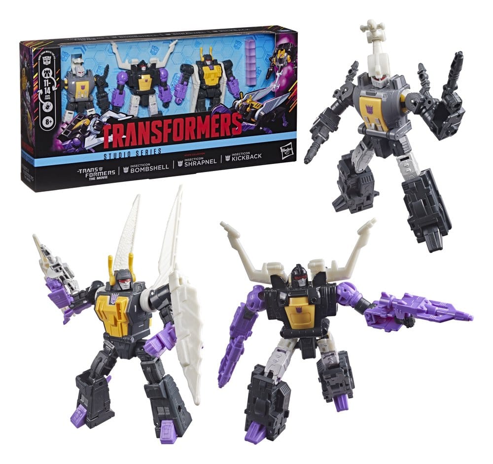 The Transformers: The Movie Studio Series Deluxe Class Action Figure 3-Pack Insecticon Bombshell, Shrapnel & Kickback 14 cm [1]
