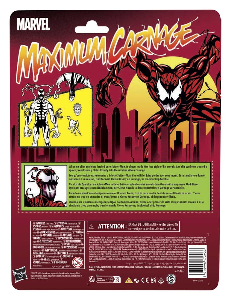 PRECOMENZI - Maximum Carnage Marvel Legends Action Figure Carnage 15 cm