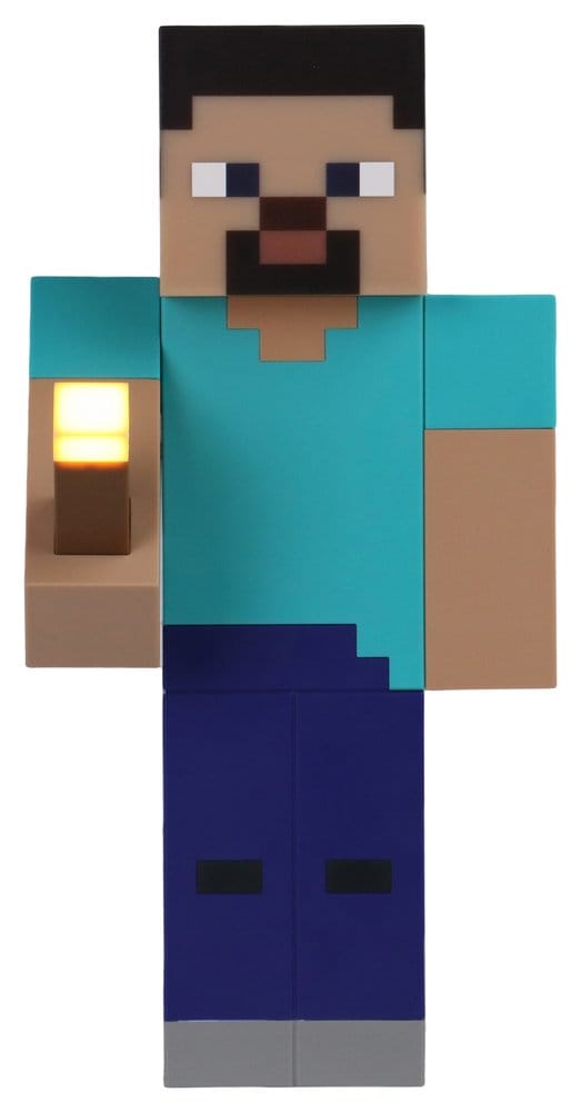 PRECOMENZI - Minecraft Torch Light Steve 26 cm