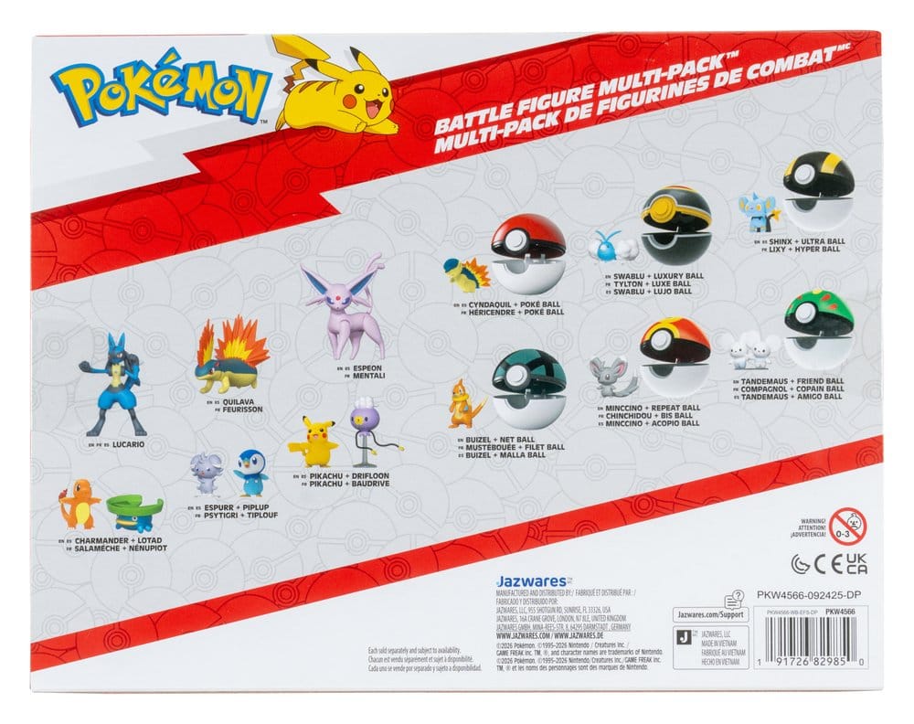 PRECOMENZI - Pokémon Battle Figure 6-Pack