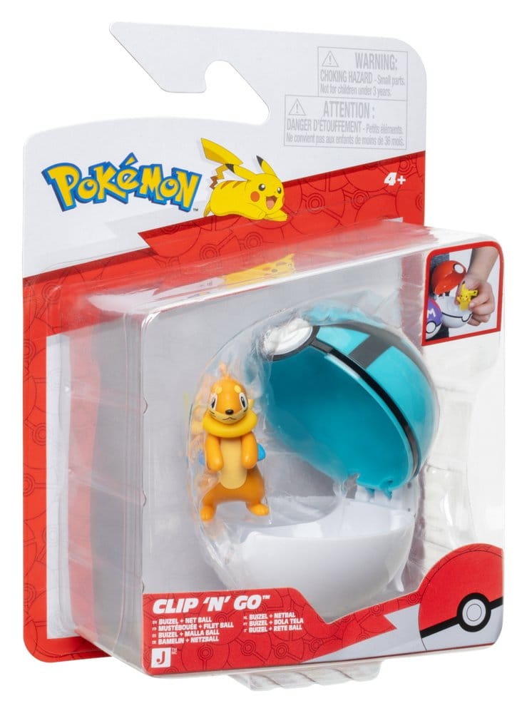 Pokémon Clip 'n' Go Action Figure Buizel & Net Ball [1]