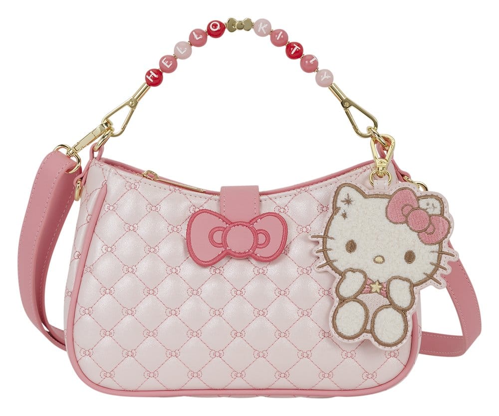 Sanrio by Loungefly Crossbody with Beaded Handle & Bag Charm Hello Kitty Quilted [7]