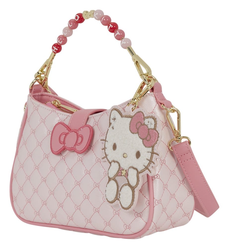 Sanrio by Loungefly Crossbody with Beaded Handle & Bag Charm Hello Kitty Quilted [1]