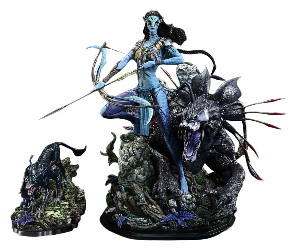 PRECOMENZI - Avatar (Film) Real Elite Masterline Series Statue 1/4 Neytiri & Thanator Deluxe Version 75 cm