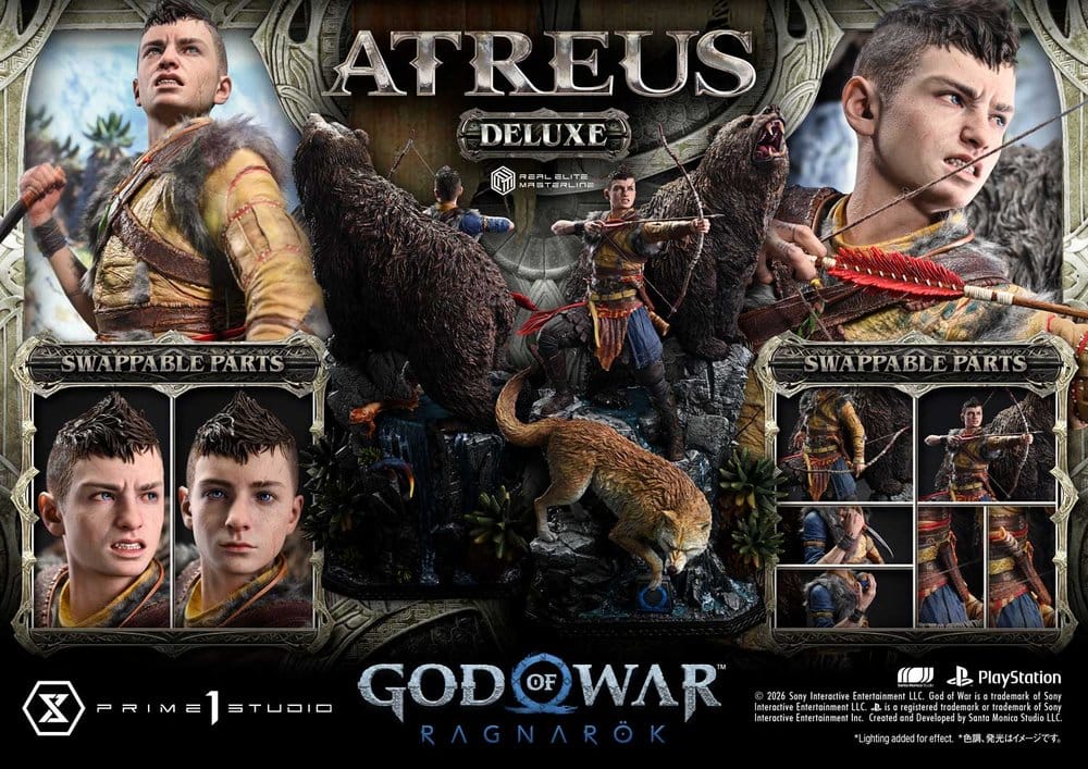 God of War: Ragnarok Real Elite Masterline Statue 1/3 Atreus Deluxe Version 96 cm [0]