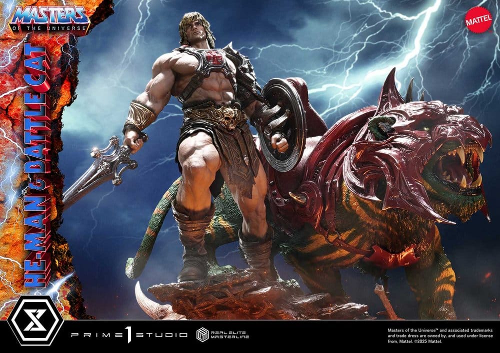Masters of the Universe Real Elite Masterline Series Statue 1/4 He-Man & Battle Cat 86 cm [13]