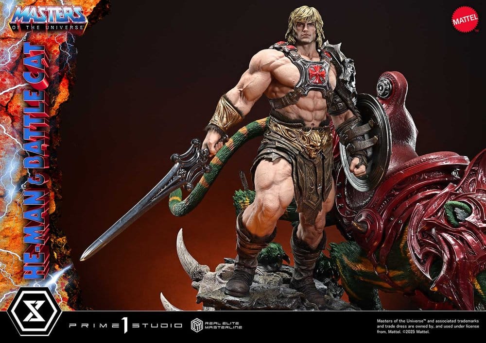 Masters of the Universe Real Elite Masterline Series Statue 1/4 He-Man & Battle Cat 86 cm [15]