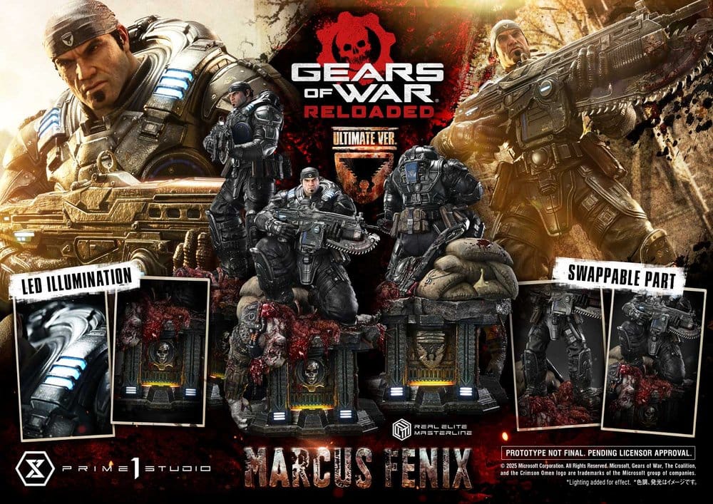Gears of War: Reloaded Real Elite Masterline Series Statue 1/3 Marcus Fenix Ultimate Version 97 cm [4]