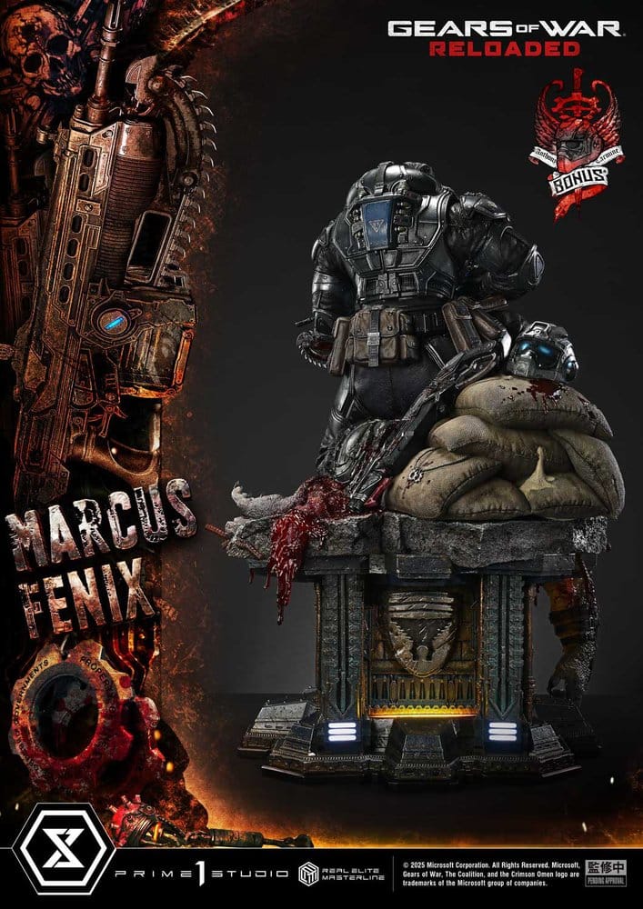Gears of War: Reloaded Real Elite Masterline Series Statue 1/3 Marcus Fenix Ultimate Bonus Version 97 cm [6]