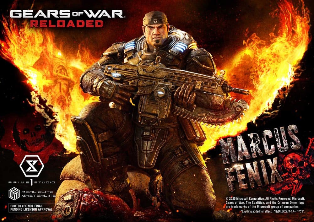 Gears of War: Reloaded Real Elite Masterline Series Statue 1/3 Marcus Fenix Ultimate Bonus Version 97 cm [8]