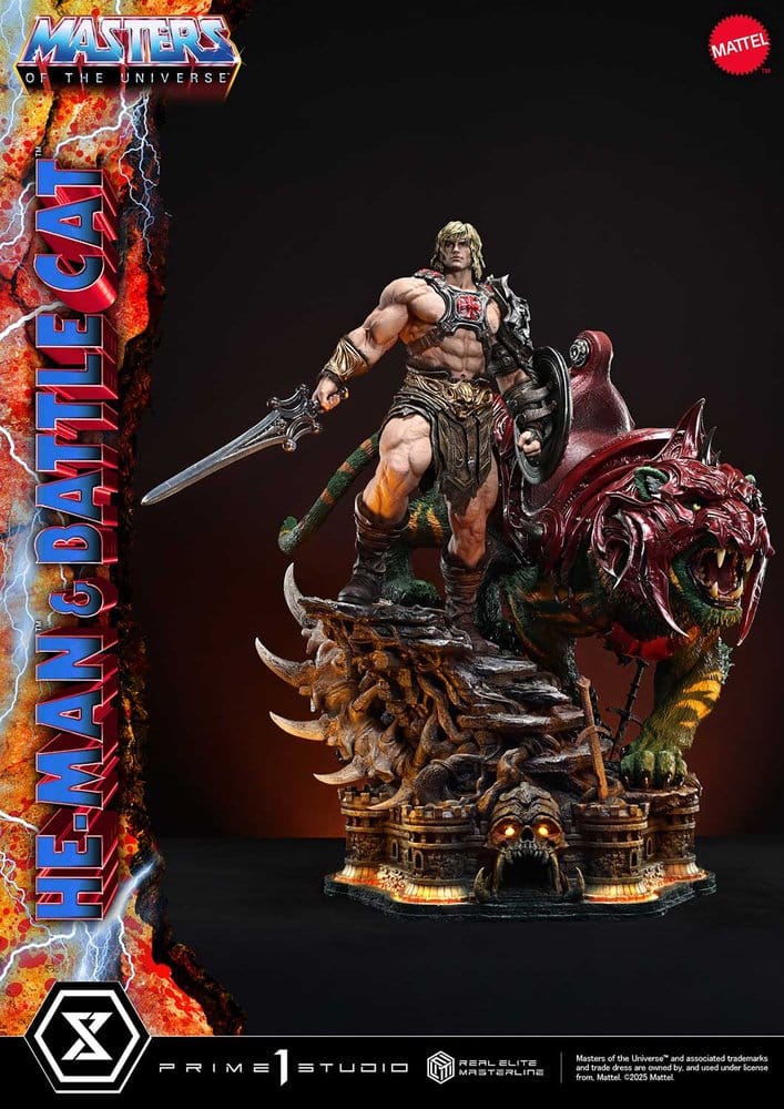Masters of the Universe Real Elite Masterline Series Statue 1/4 He-Man & Battle Cat Ultimate Bonus Version 86 cm [12]