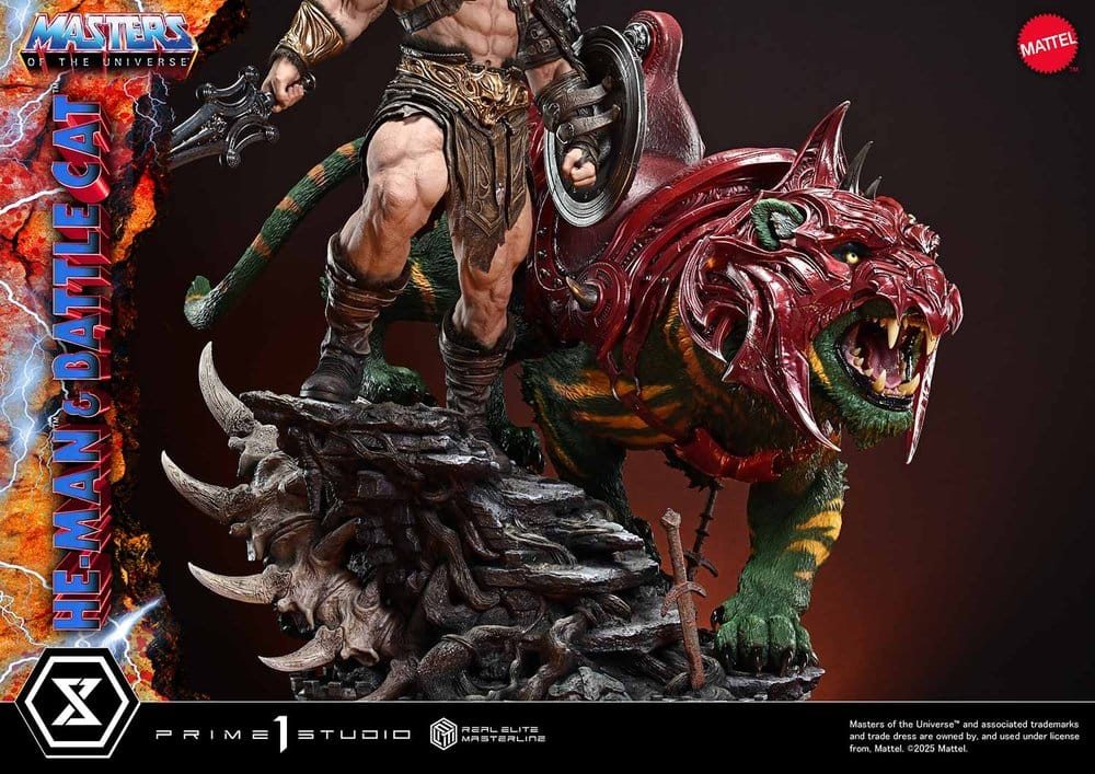 Masters of the Universe Real Elite Masterline Series Statue 1/4 He-Man & Battle Cat Ultimate Bonus Version 86 cm [24]