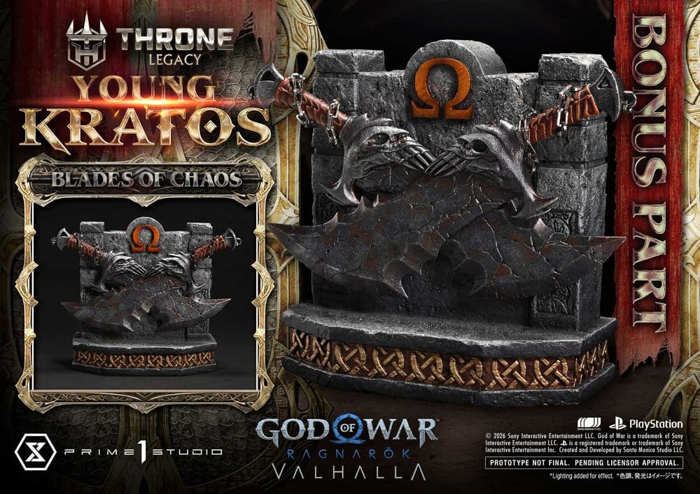 Throne Legacy God of War Series Statue 1/3 Ragnarok Young Thyself Kratos Bonus Version 91 cm [2]
