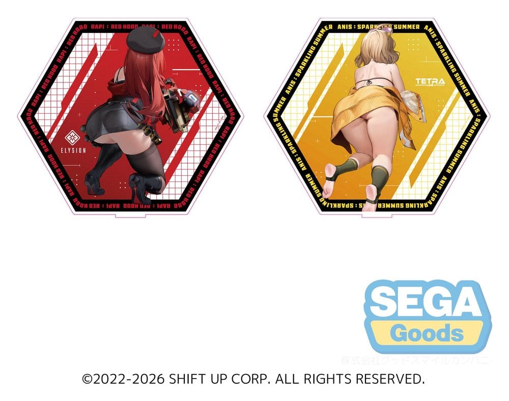 Goddess of Victory: Nikke Acrylic Stand PtZ Double-Sided Rapi: Red Hood/ Anis: Sparkling Summer 25 cm [1]