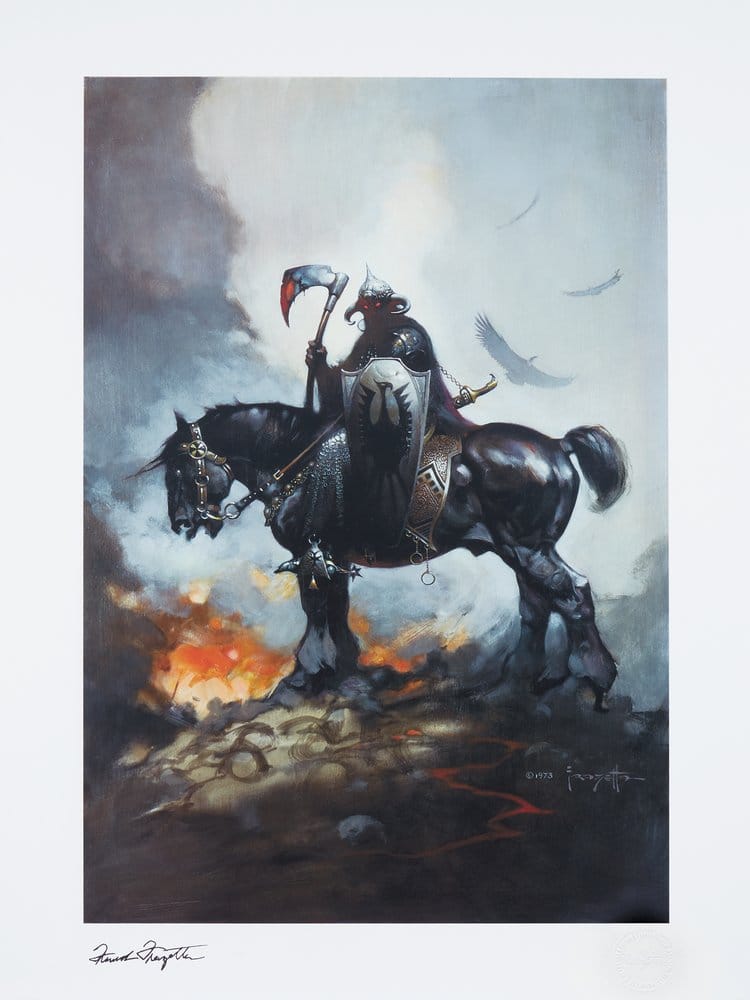 Frank Frazetta Fine Art Print Death Dealer I Rainbow Lava Holofoil 61 x 41 cm - unframed [5]