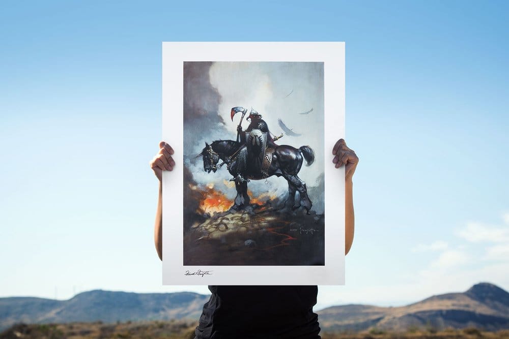 PRECOMENZI - Frank Frazetta Fine Art Print Death Dealer I Rainbow Lava Holofoil 61 x 41 cm - unframed