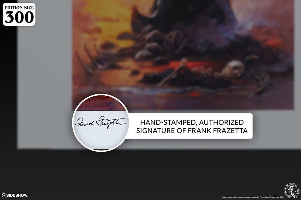 PRECOMENZI - Frank Frazetta Fine Art Print Death Dealer III (Revised) Rainbow Lava Holofoil 41 x 61 cm - unframed