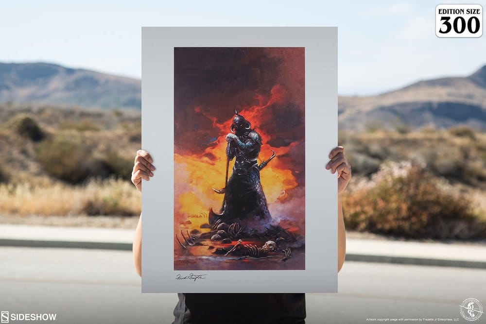 Frank Frazetta Fine Art Print Death Dealer III (Revised) Rainbow Lava Holofoil 41 x 61 cm - unframed [1]