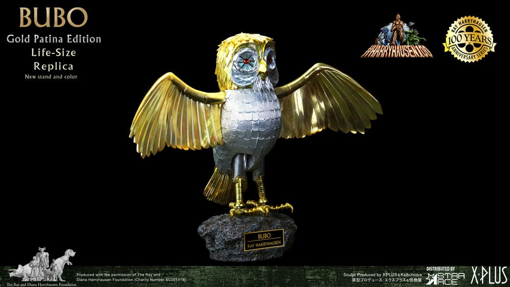Clash of the Titans Statue Ray Harryhausens Bubo Gold Patina Edition Deluxe Ver. 34 cm [5]