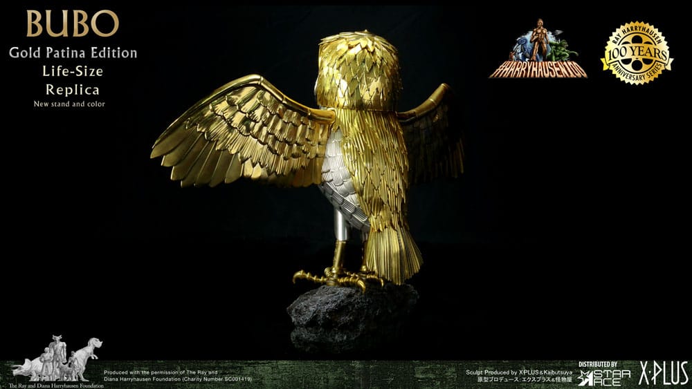 Clash of the Titans Statue Ray Harryhausens Bubo Gold Patina Edition Deluxe Ver. 34 cm [7]