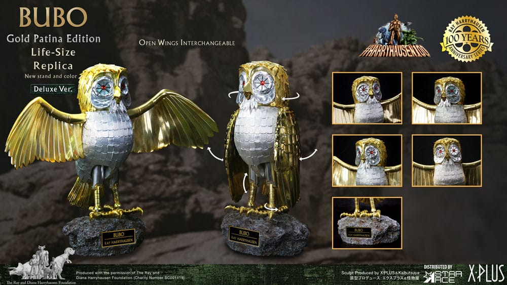 Clash of the Titans Statue Ray Harryhausens Bubo Gold Patina Edition Deluxe Ver. 34 cm [9]