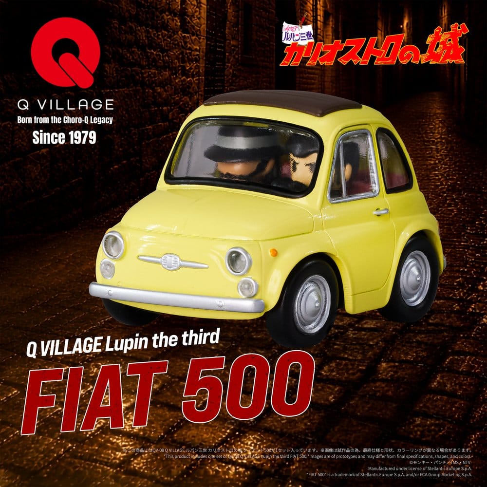 Jucarii - Lupin the Third: The Castle of Cagliostro Q Village PVC Figure QV-08 Fiat 500 8 cm