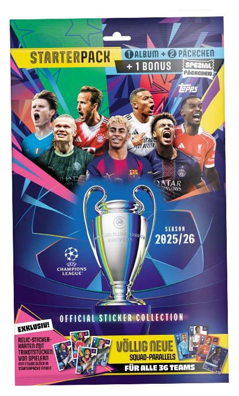 PRECOMENZI - UEFA Champions League 2025/26 Sticker Collection Starter Pack