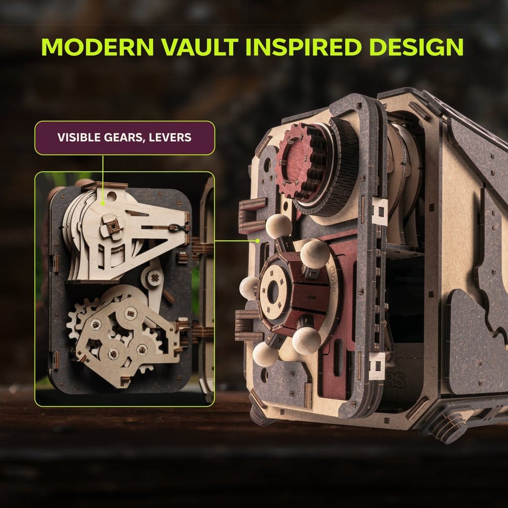 Ugears 3D Wooden Model Kit Safe Too 17 cm [4]
