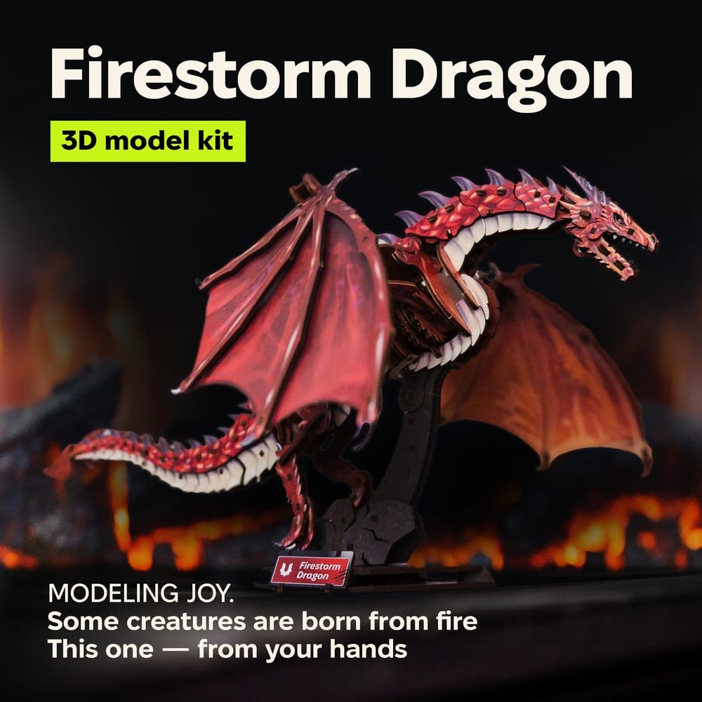 Ugears 3D Wooden Model Kit Firestorm Dragon 43 cm [6]