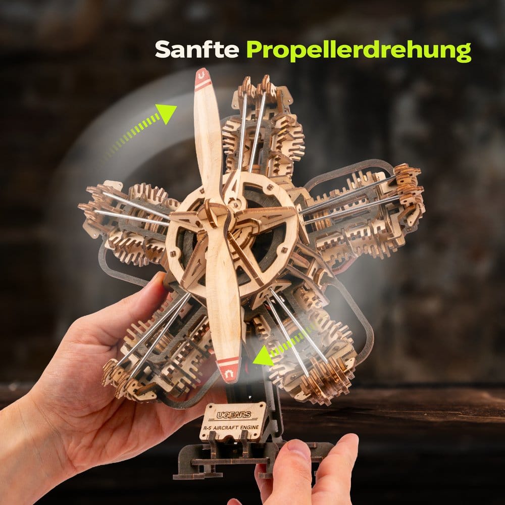 Ugears 3D Wooden Model Kit R-5 Aircraft Engine 25 cm [6]