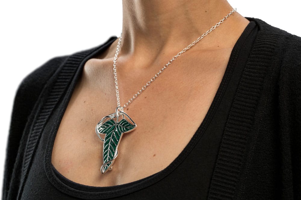 Lord of the Rings Replica 1/1 Elven Leaf Brooch & Chain (Sterling Silver) [1]