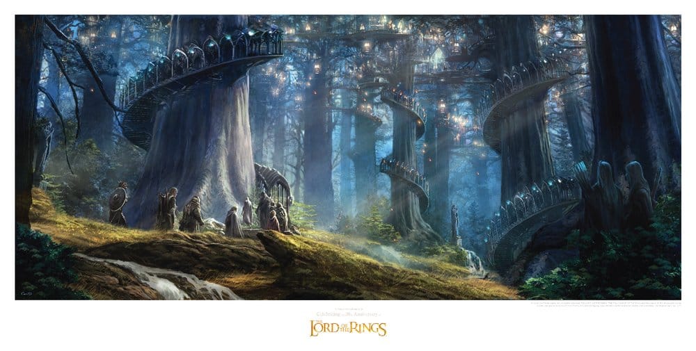 PRECOMENZI - Lord of the Rings Art Print Lothlorien 59 x 30 cm