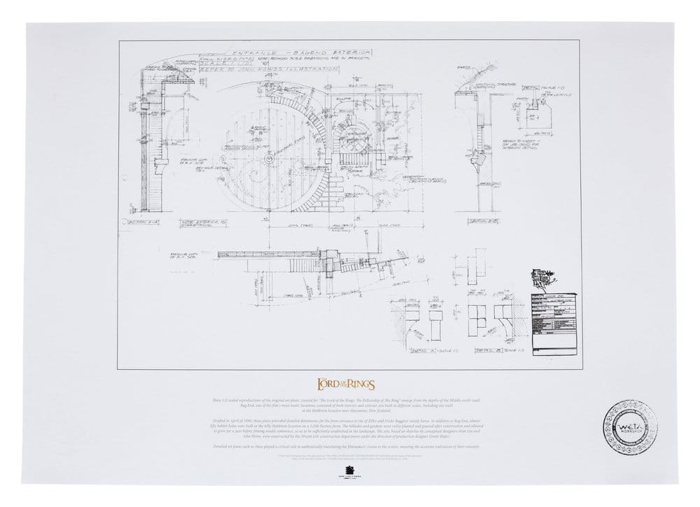 Noutati - Lord of the Rings Blueprint Art Print The Grey Havens 59 x 42 cm