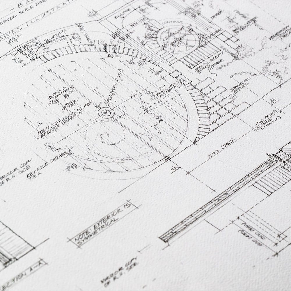 Lord of the Rings Blueprint Art Print The Grey Havens 59 x 42 cm [2]