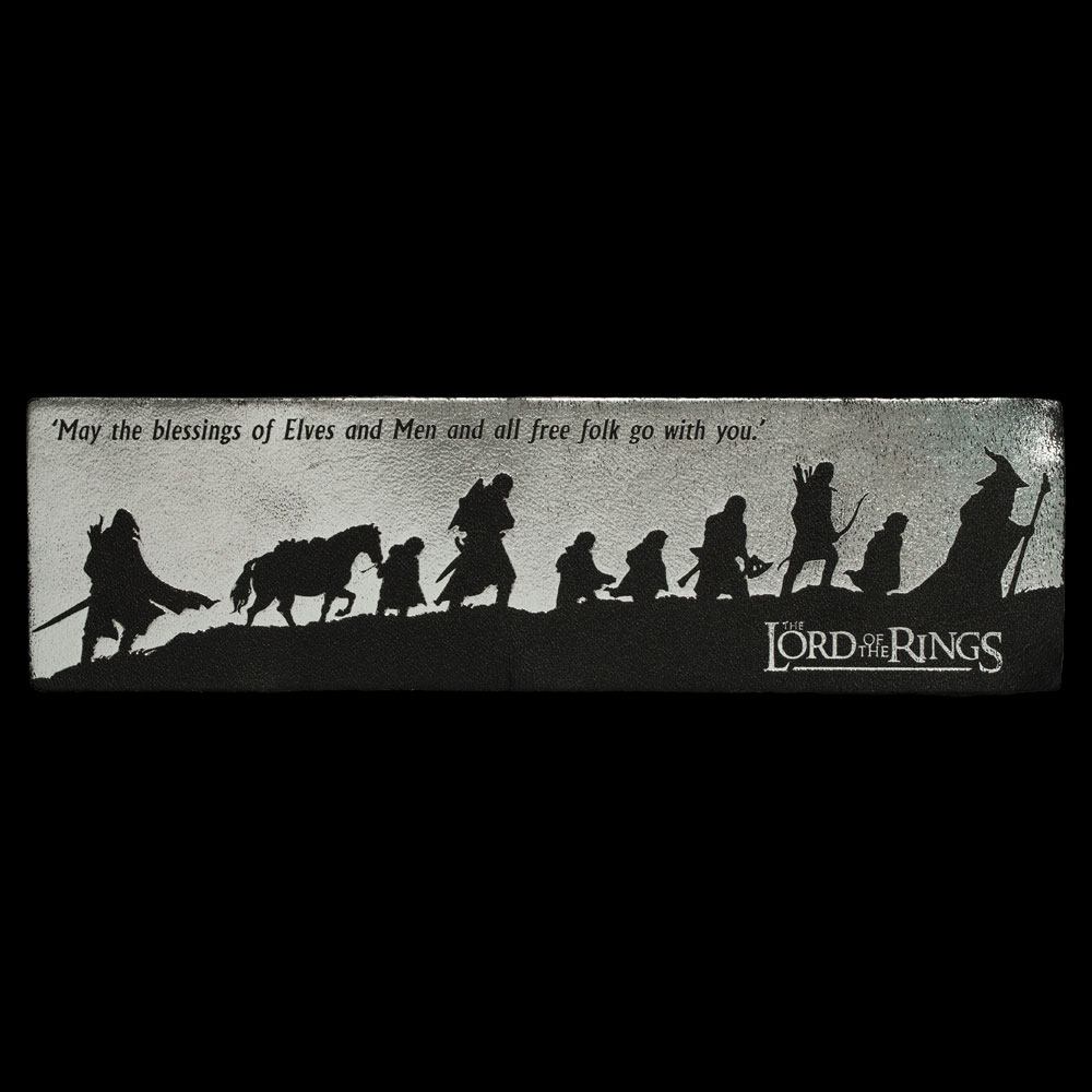 PRECOMENZI - Lord of the Rings Leather Bookmark Fellowship Silhouette