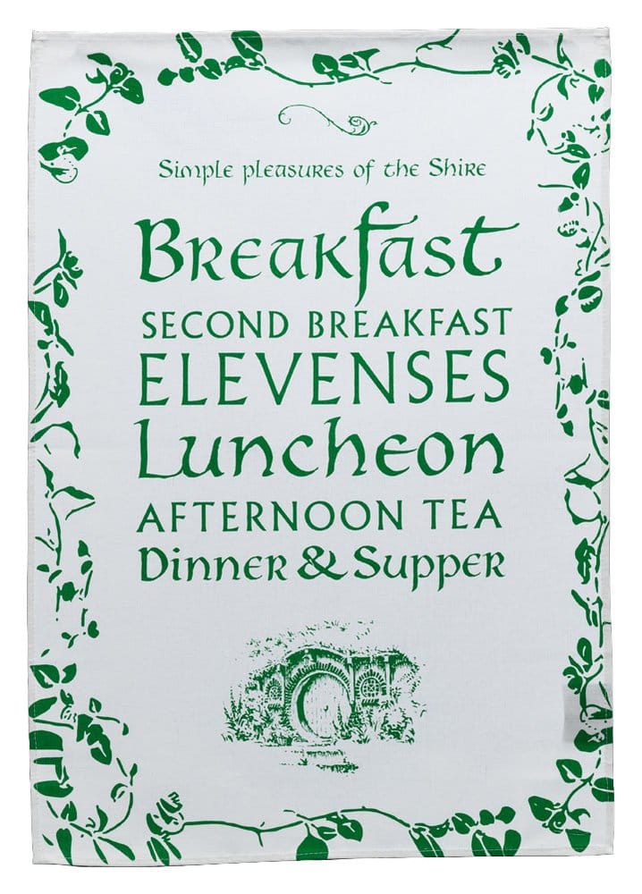 PRECOMENZI - Lord of the Rings Tea Towel Simple Pleasures of the Shire 72 cm