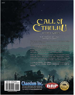 Call of Cthulhu RPG - Keeper Screen Pack (7th ed.) [1]