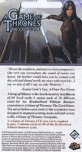 A Game of Thrones LCG: A Song of Silence (Chapter Pack) [3]