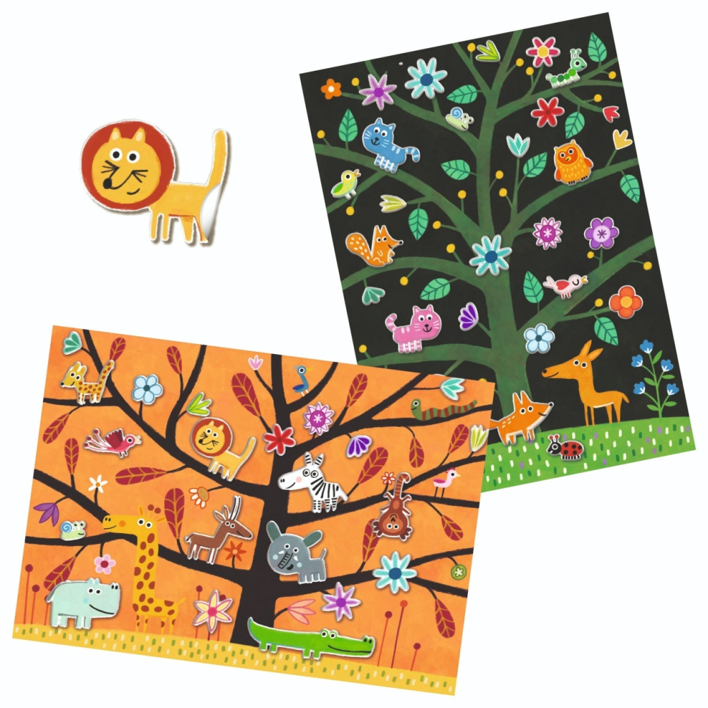 Abtibilduri repozitionabile cu animale, Djeco [4]