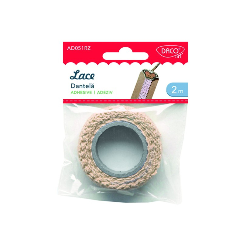 Accesorii craft - AD051 Dantela autoadeziva roz DACO [1]