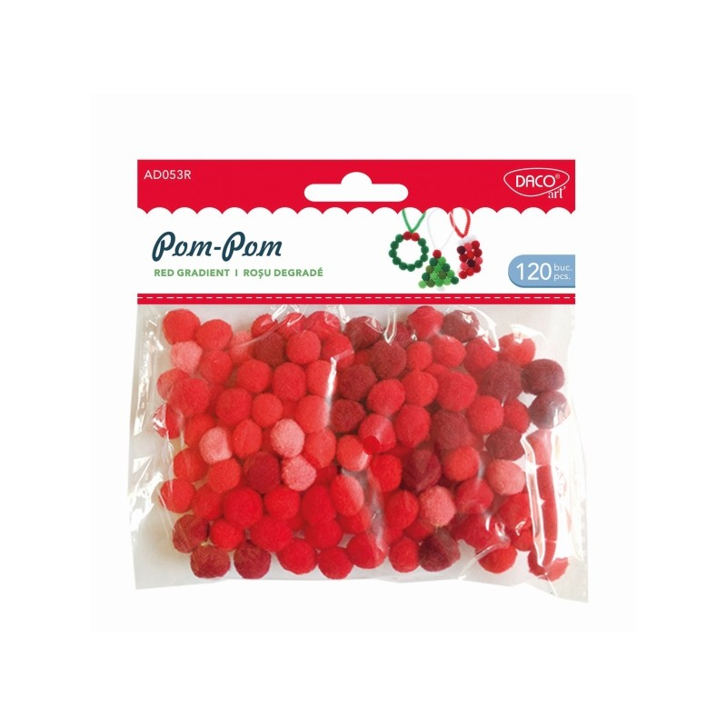 Accesorii craft - AD053 Pom-pom rosu degrade DACO [1]